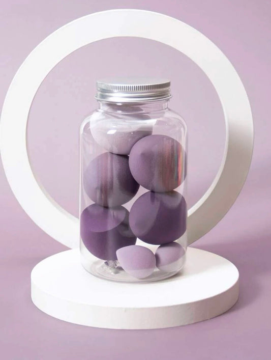 7pcs Beauty Egg Set, Makeup Puff Set Within Drift Bottle Minoustore