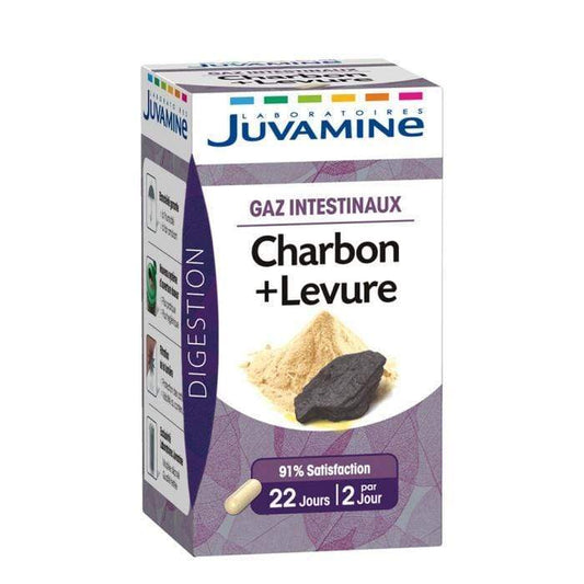 Charbon + Levure 45 Gelules Juvamine Minoustore