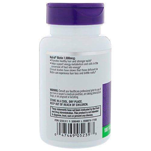 Natrol Biotin 10000 mcg, 100 Count Minoustore