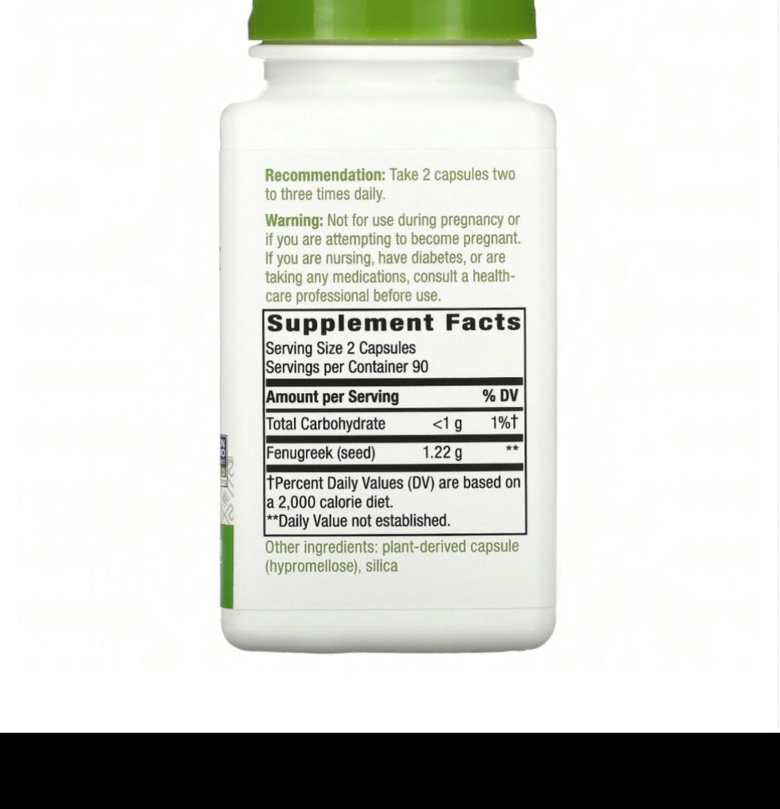 Nature's Way Fenugreek Seed, 610 mg, 180 Vegan Capsules Minoustore