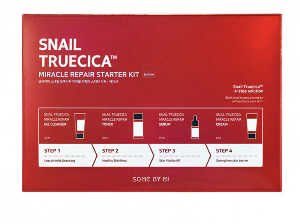 Some by mi Snail Truecica Miracle Repair Starter Kit, 4 Piece Kit, Minoustore