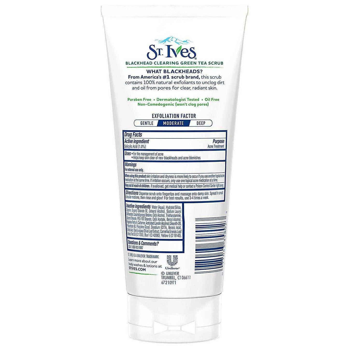 St. Ives Blackhead Clearing Face Scrub, Green Tea Minoustore