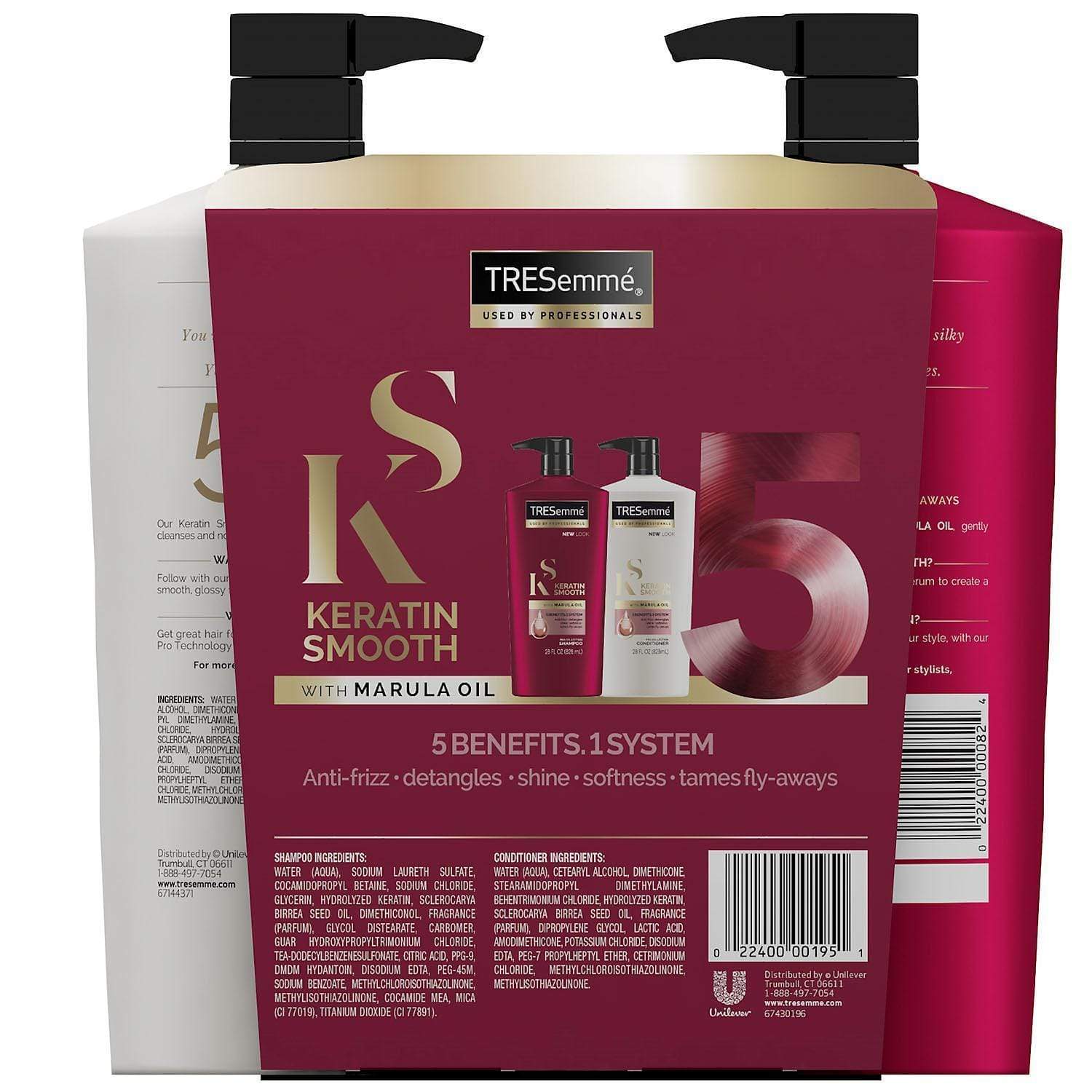 TRESemme Keratin Smooth with Marula Oil Shampoo and Conditioner (2 X 828mL) Minoustore