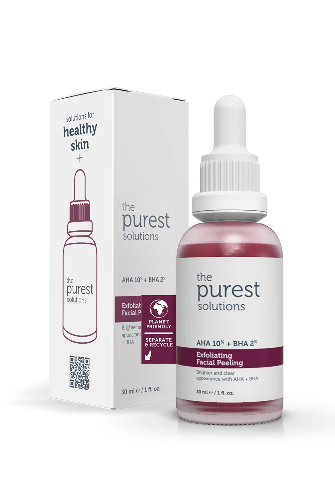 The Purest Solutions AHA 10% + BHA 2% Peeling Solution Minoustore