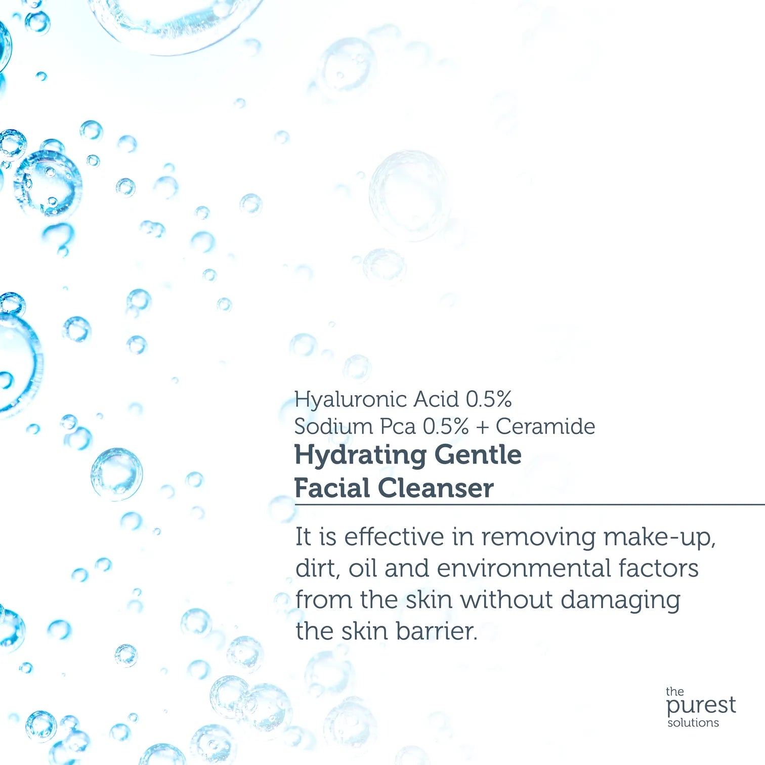 The purest solutions Hydrating Gentle Facial Cleanser %0,5 Hyaluronic Acid %0.5 Sodium PCA Ceramide Minoustore