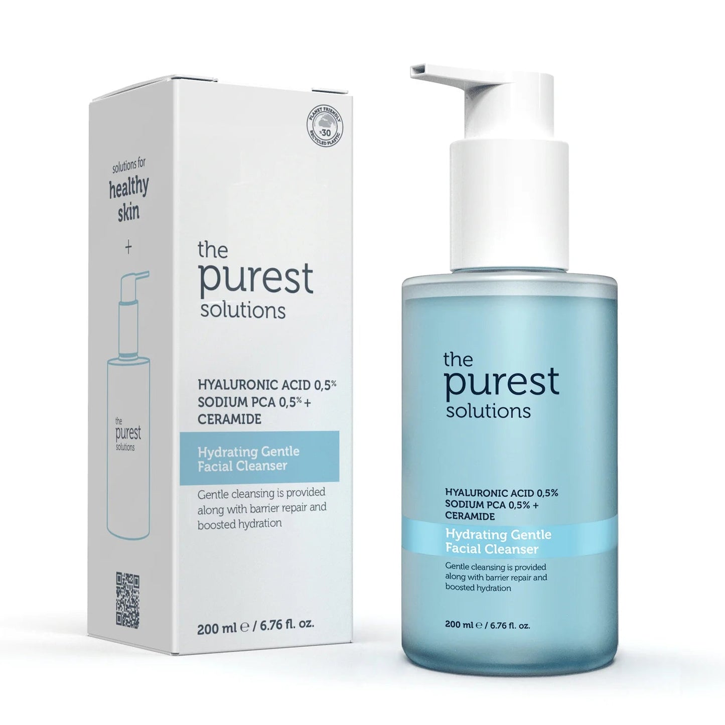 The purest solutions Hydrating Gentle Facial Cleanser %0,5 Hyaluronic Acid %0.5 Sodium PCA Ceramide Minoustore