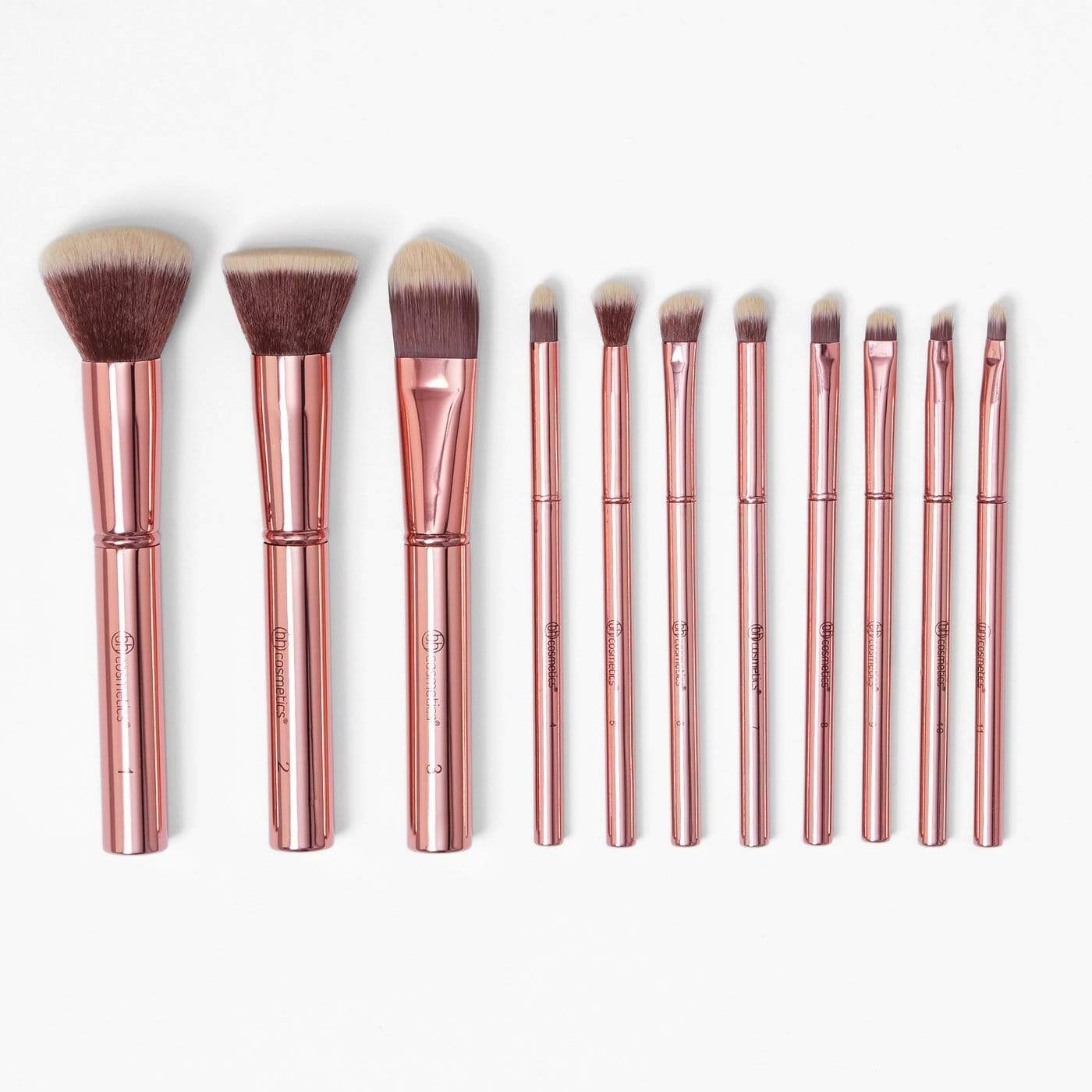 bh Metal Rose 11 Piece Brush Set with Bag Minoustore