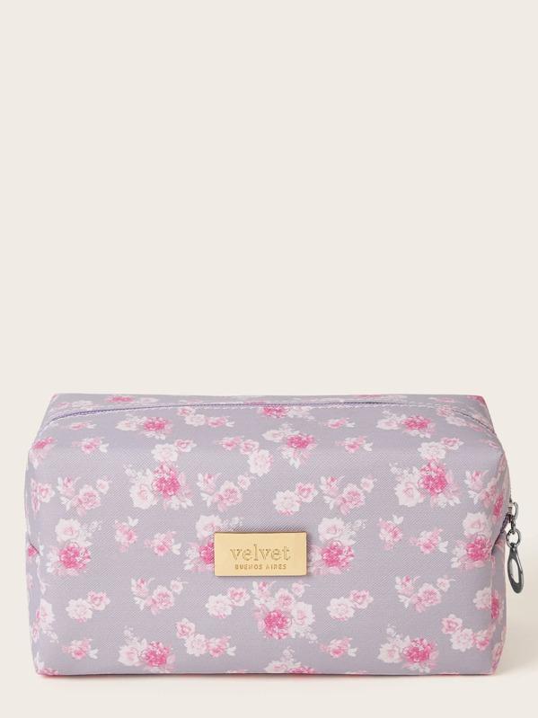 Trousse de maquillage à motif floral