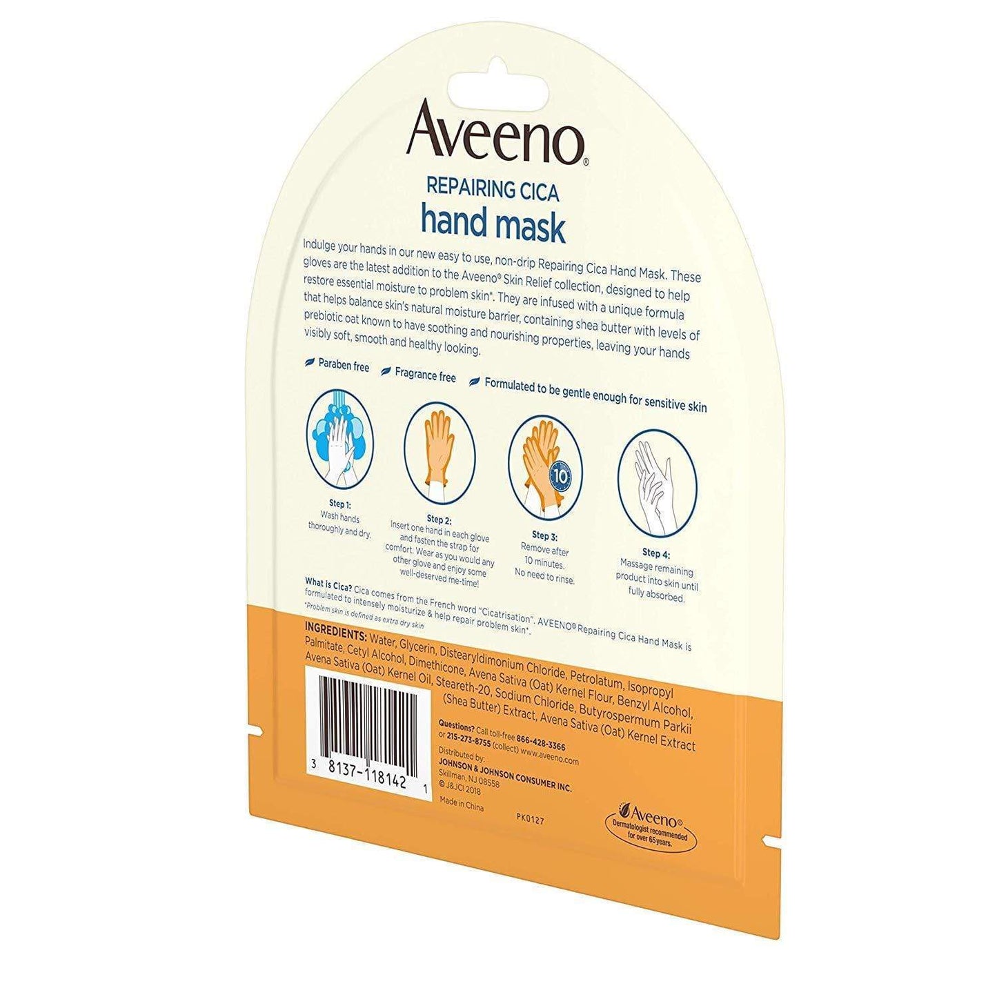 Aveeno Repairing CICA Hand Mask (Pack of 5) Minoustore