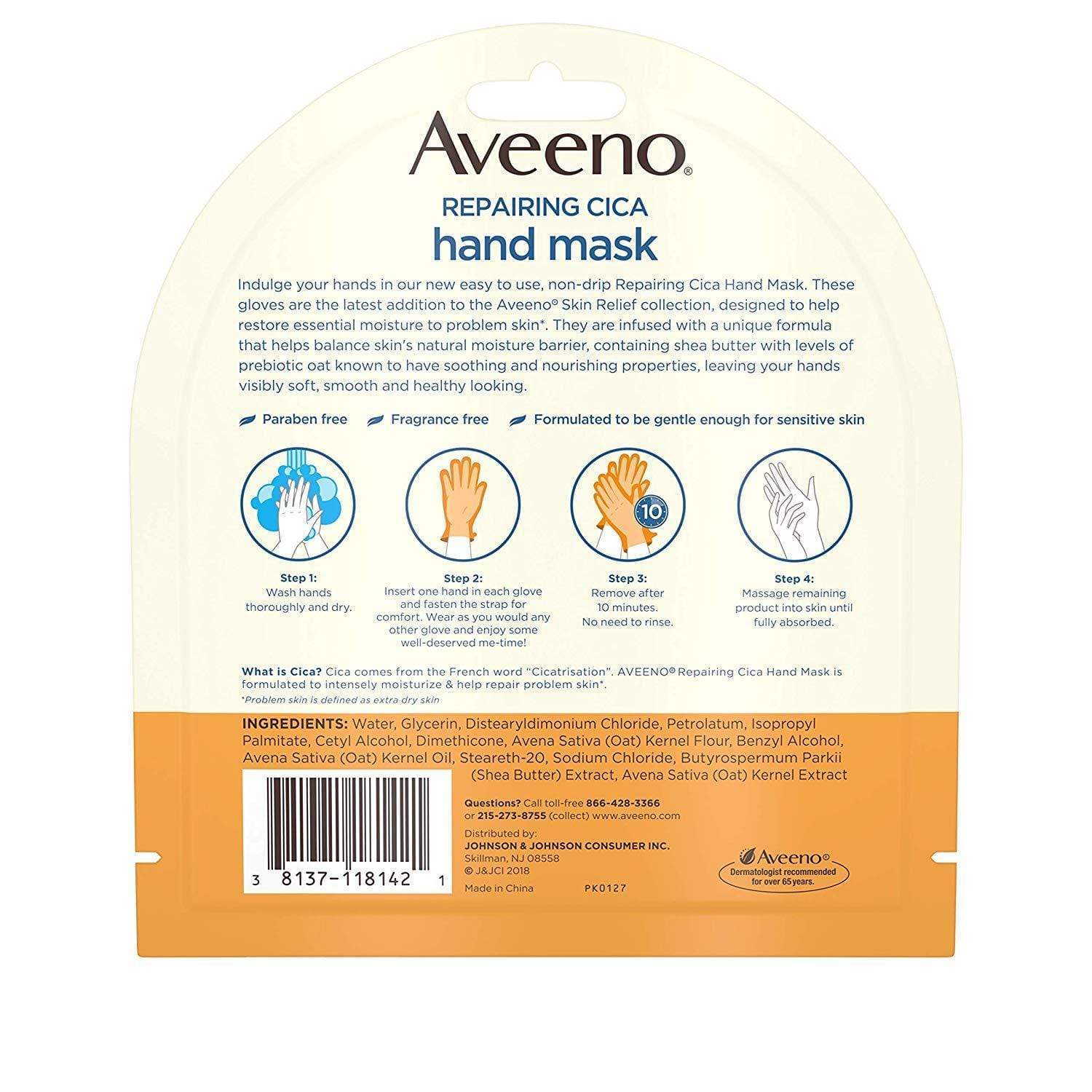 Aveeno Repairing CICA Hand Mask (Pack of 5) Minoustore