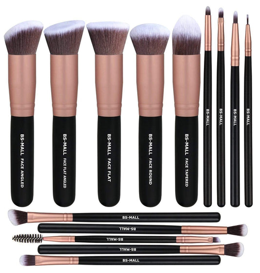 BS-MALL Makeup Brushes Premium Synthetic 14 pcs Minoustore