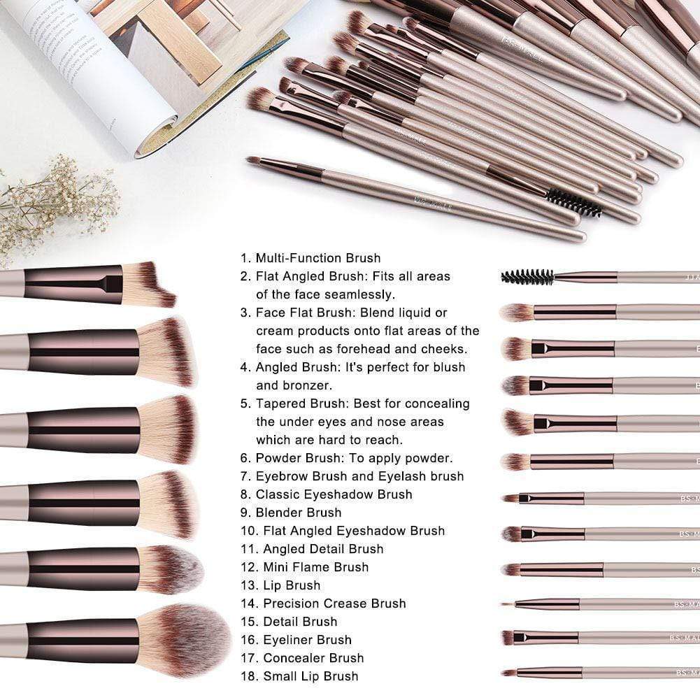 BS-MALL Premium Makeup Brush - 18 Pcs Minoustore