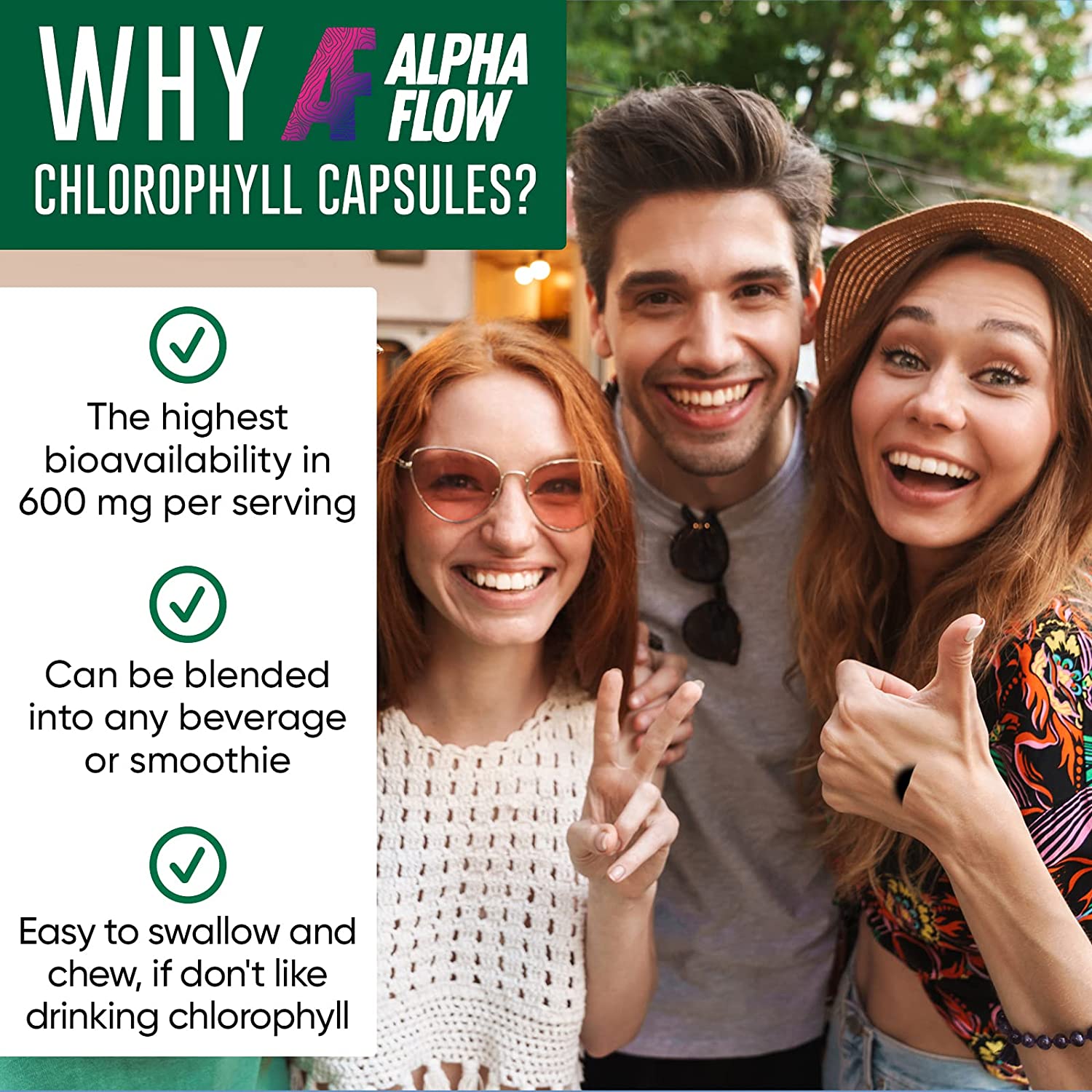 Chlorophyll Capsules 600 mg - Natural Chlorophyll Pills for Women & Men - Highly BioAvailable Organic Chlorophyll Supplement for Energy, Immunity & Skin Health - Internal Deodorant, Detox & Cleanse Minoustore