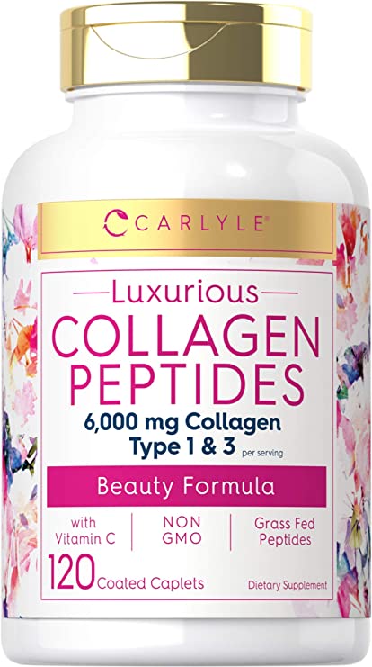 Collagen with Vitamin C | 6000mg | 120 Capsules | Multi Collagen Peptide Minoustore