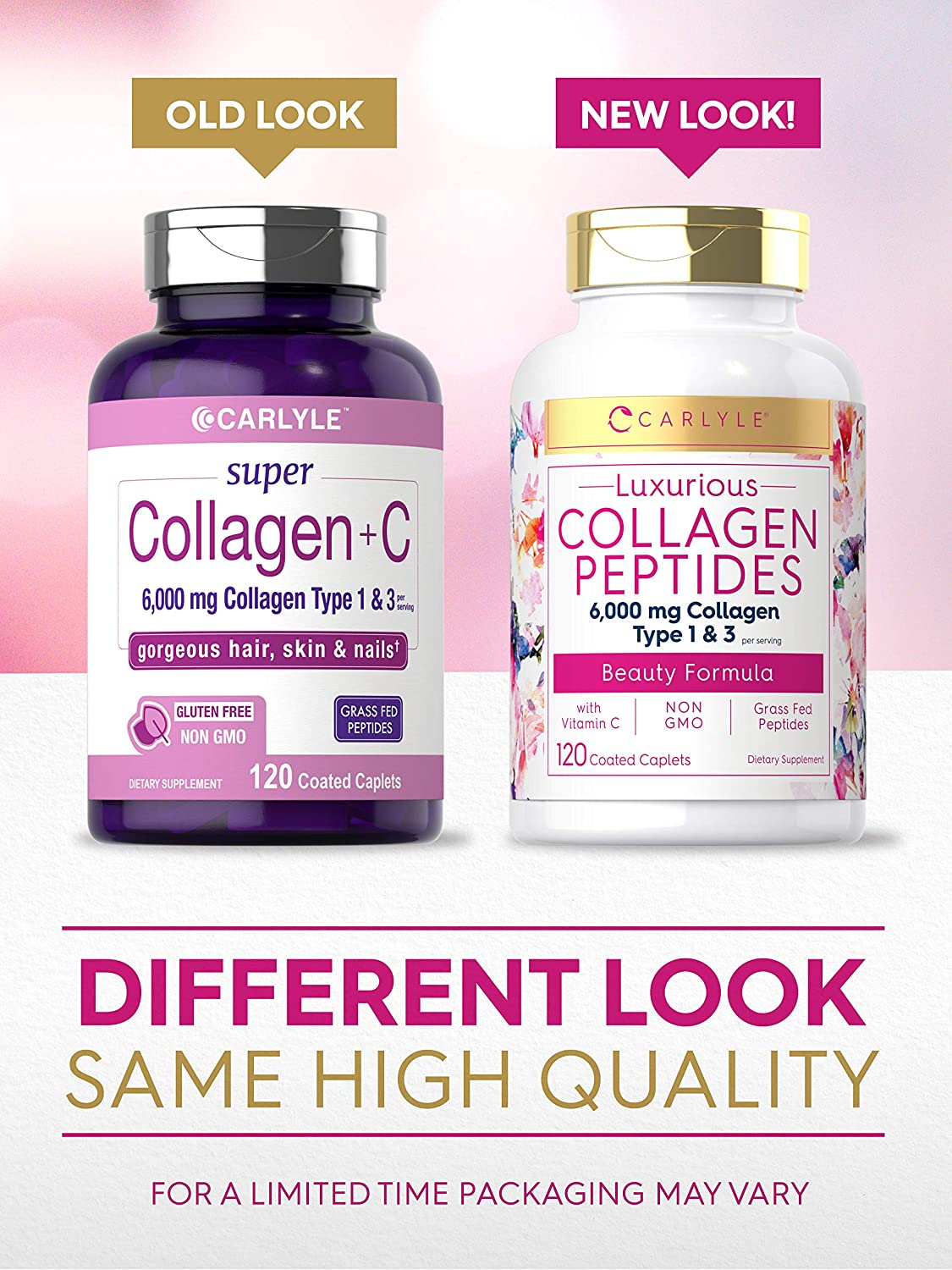 Collagen with Vitamin C | 6000mg | 120 Capsules | Multi Collagen Peptide Minoustore