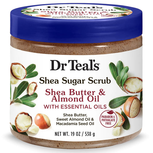 Dr Teal's Shea Sugar Body Scrub, Shea Butter with Almond Oil & Essential Oils Minoustore