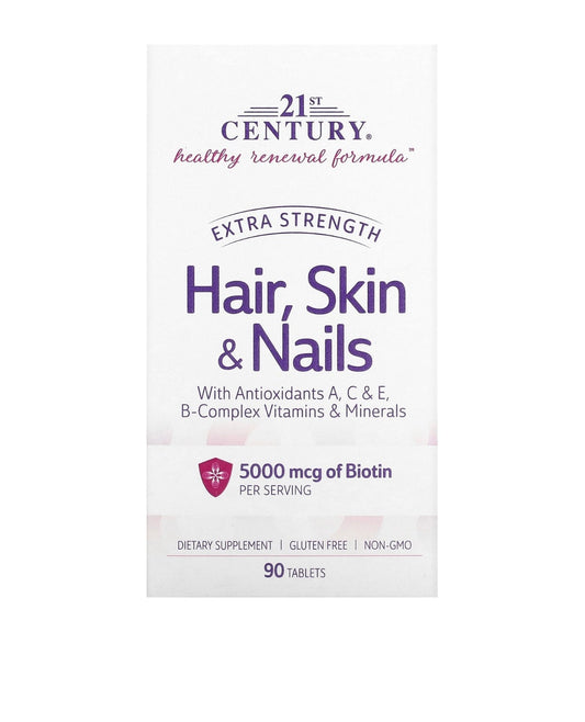 Extra Strength Hair, Skin & Nails, 90 Tablets Minoustore