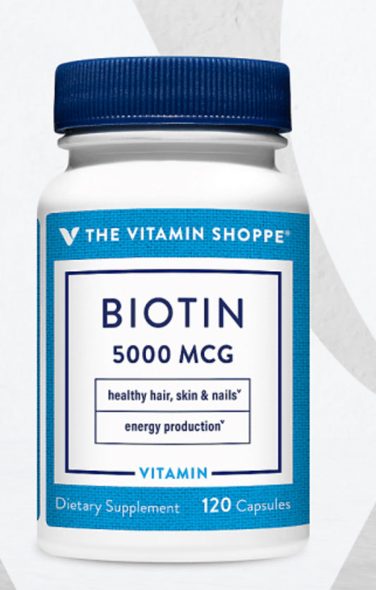 Biotin 5000 mcg 120 capsules