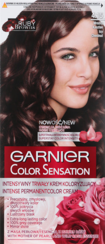 Garnier Color Sensation Brown Hair Dye Permanent 4.15 Minoustore