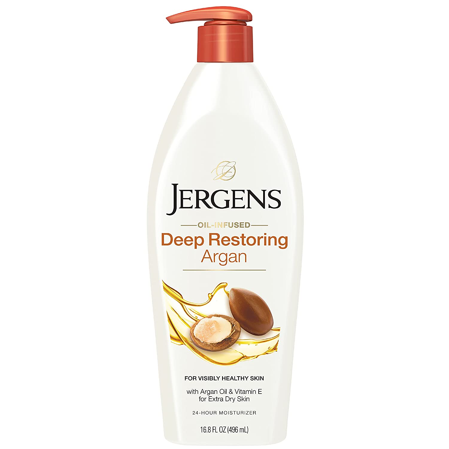 Jergens Deep Restoring Argan Oil Moisturizer, Soothing Body and Hand Lotion, 16.8 Minoustore