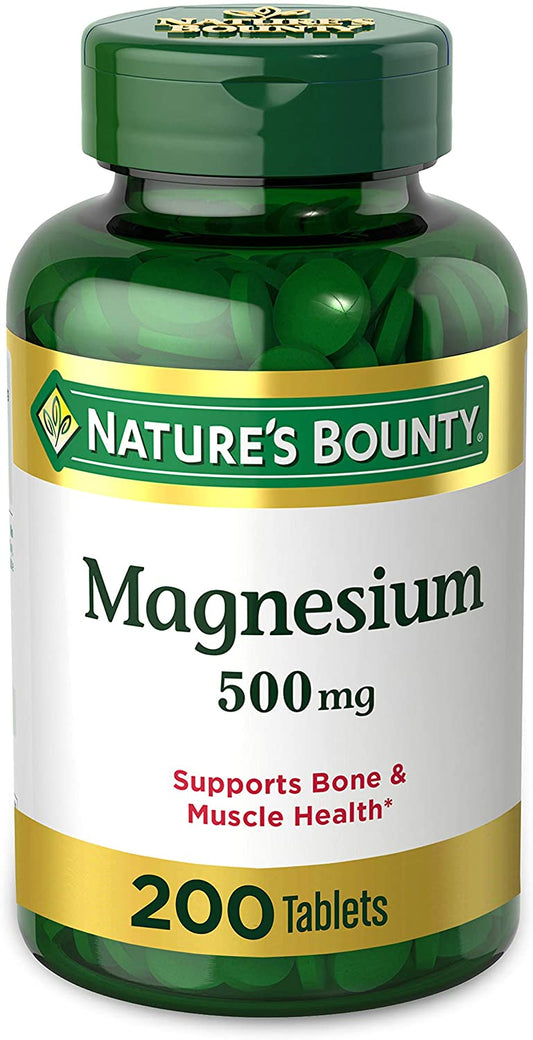 Magnesium by Nature’s Bounty, 500mg Magnesium, 200 Tablets Minoustore