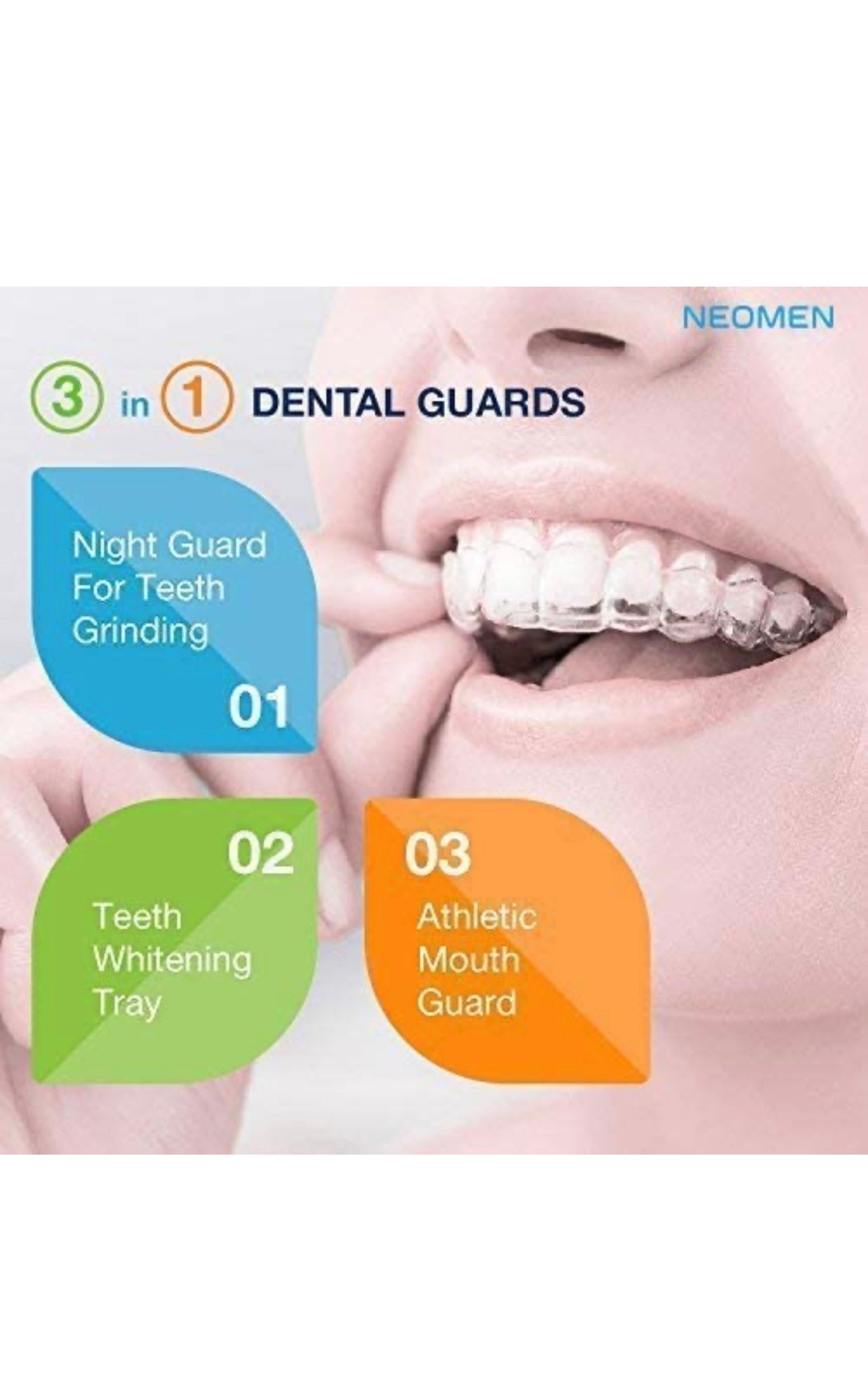 Mouth Guard for Grinding Teeth, Moldable Mouth Guard for Clenching Teeth at Night, Custom-fit Mouth Guard for Bruxism and Teeth Clenching Minoustore