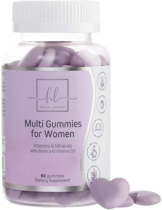 Multivitamin for Women Gummies Supports Energy with Vitamin A, C, Biotin and Folic Acid Minoustore