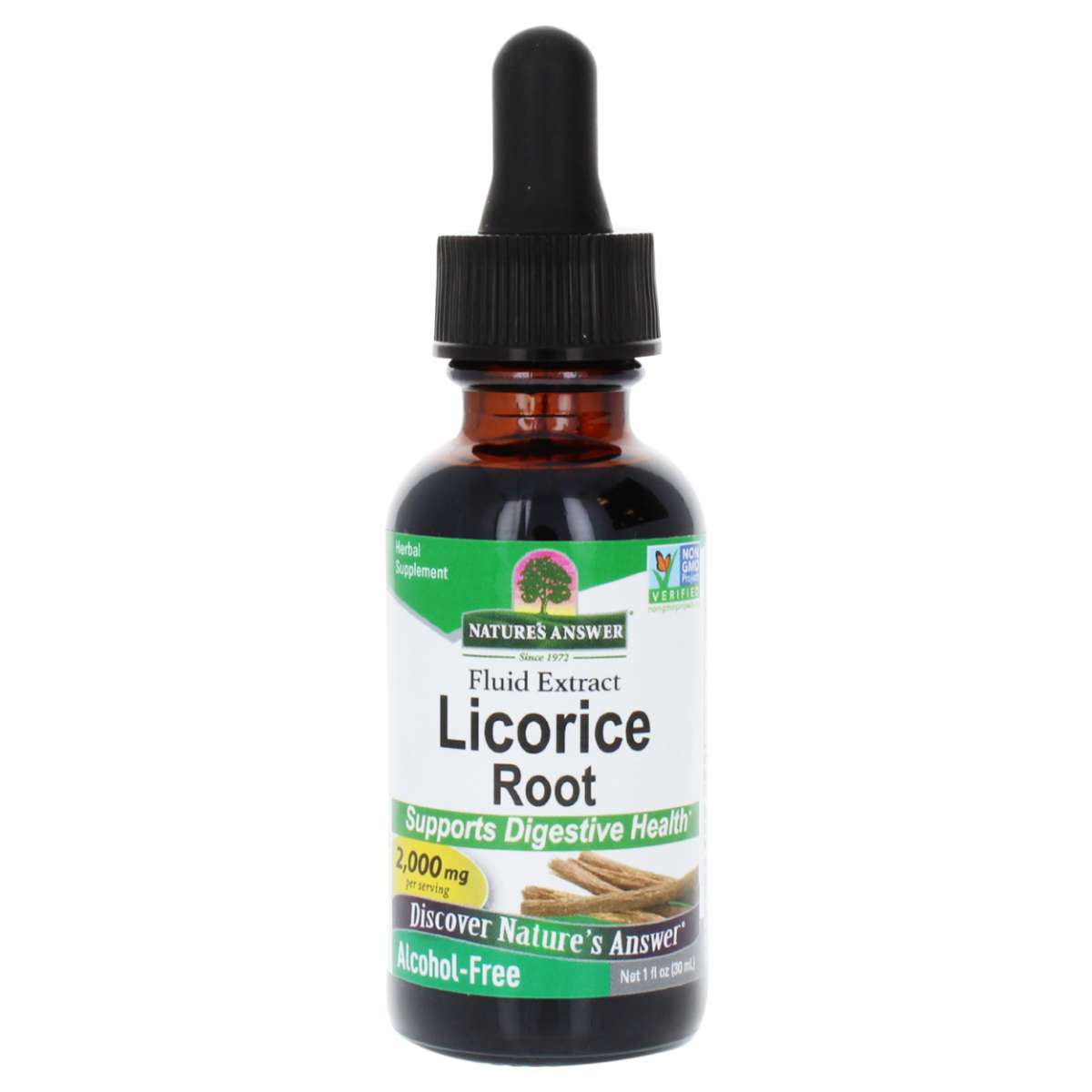 Nature's Answer Licorice Root Extract with Organic Low Alcohol 1 Ounce | Daily Digestion Support | Natural Immune Booster | Promotes Healthy Lungs Minoustore