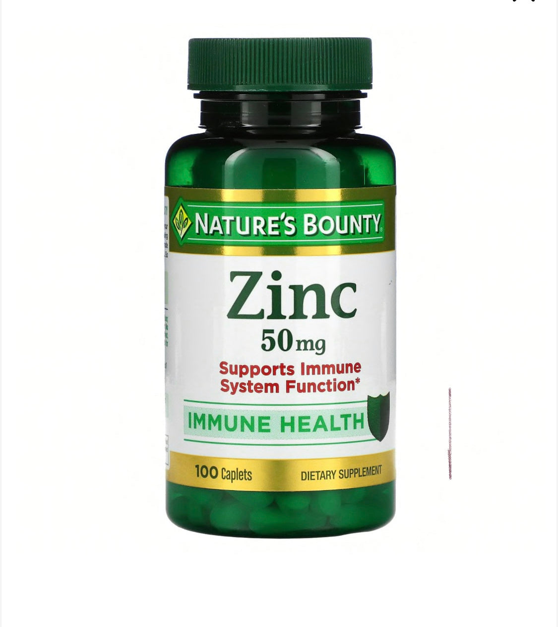 Nature's Bounty Zinc, 50 mg, 100 Caplets Minoustore