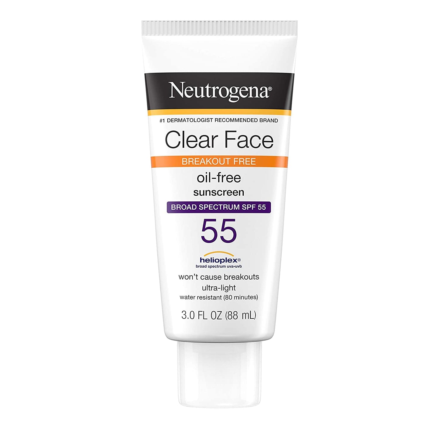 Neutrogena Clear Face Liquid Lotion Sunscreen for Acne-Prone Skin, Broad Spectrum SPF 55 Minoustore