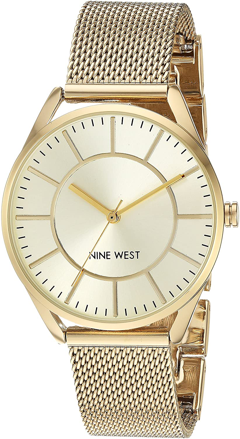 Nine West Women's NW/1922 Mesh Bracelet Watch Minoustore