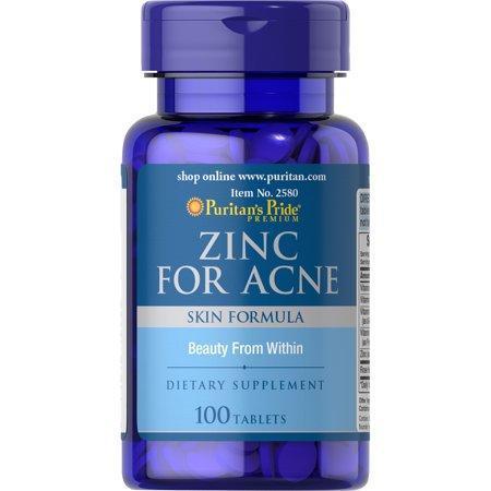 Puritans Pride Zinc for Acne, 100 Count Minoustore