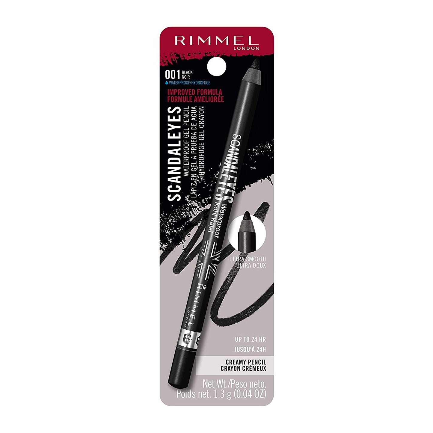 Rimmel Scandaleyes Waterproof Gel Eye Liner Pencil, Black 001 Minoustore