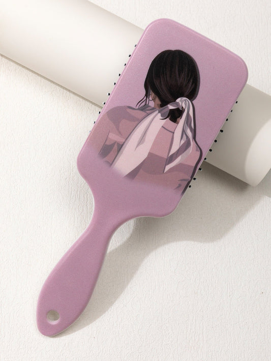 SHEIN X Byayyar Figure Graphic Cushion Hair Brush Minoustore