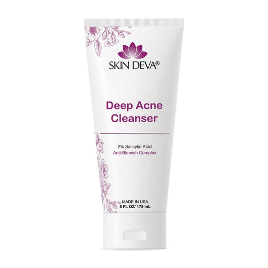 SKIN DEVA Face Wash 2% Salicylic Acid Cleanser with Aloe Vera Including Ideally For Pore Cleanser Blackhead Remover Effective Cleanser Face Wash with Anti Aging Vitamin E Minoustore