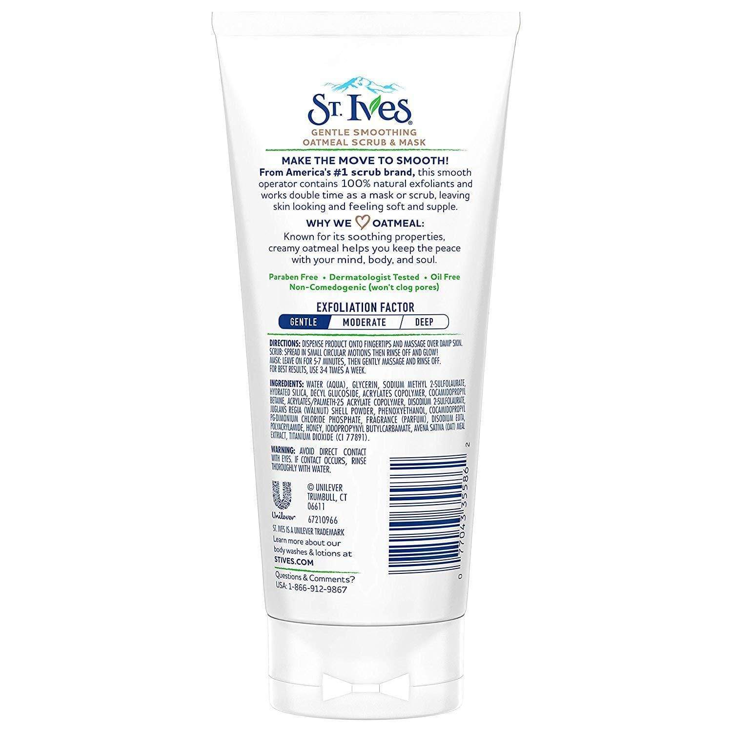 St Ives Gentle Smoothing Face Scrub and Mask, Oatmeal Minoustore