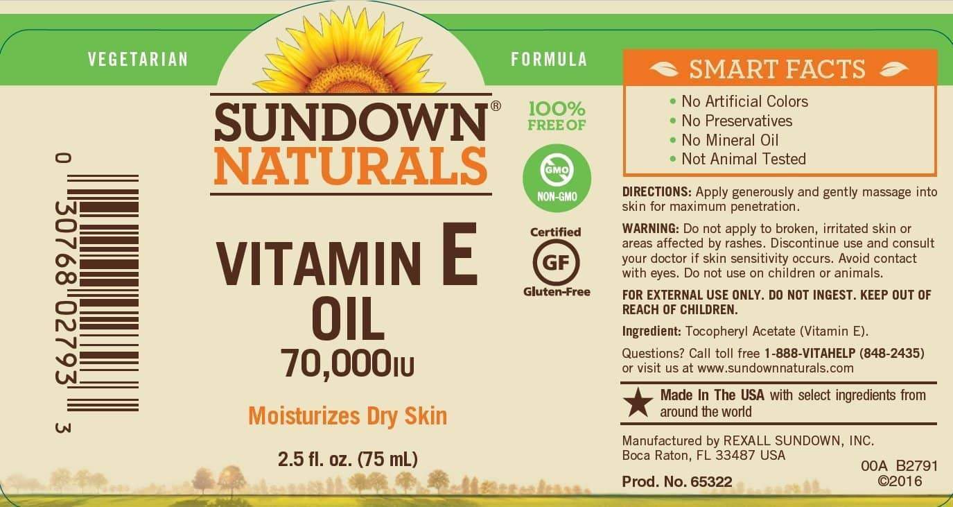 Sundown Naturals Vitamin E Oil 70,000 IU Minoustore