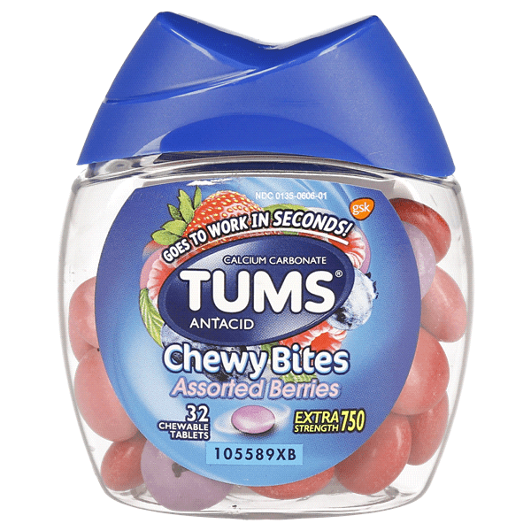 Tums Chewy Bites Assorted Berries, 32 ct Minoustore