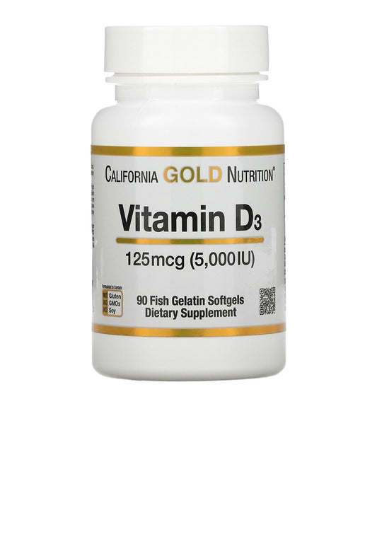 Vitamin D3 125mcg 90 Fish Gelatin Softgels Minoustore