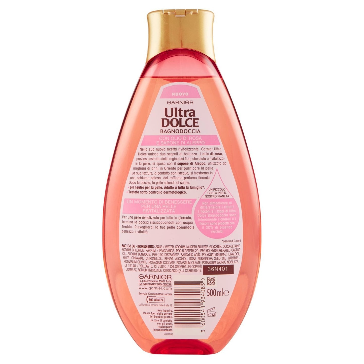 ultra dolce olio di rosa & sapone di aleppo -bagnodoccia 500 ml Minoustore