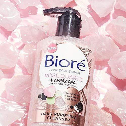 Bioré Rose Quartz Charcoal Daily Purifying Cleanser