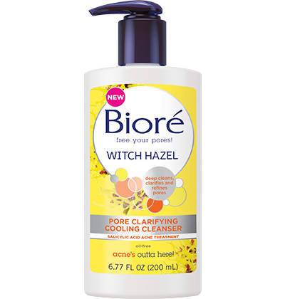 Bioré Witch Hazel pore clarifying acne’s outta here