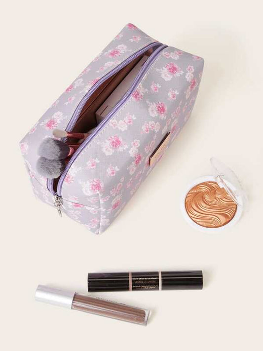 Trousse de maquillage à motif floral